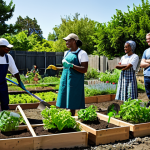 Community Collaboration**

"Diverse group of people collaborating on a community garden project in a sunny urban setting, fully clothed, appropriate attire, safe for work, perfect anatomy, natural proportions, community involvement, professional photography, high quality, smiling faces, gardening tools, modest dress."

**