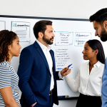 **

"A diverse group of professionals participating in a co-creation workshop, brainstorming ideas on a whiteboard in a modern office setting, fully clothed, appropriate attire, safe for work, perfect anatomy, natural proportions, professional environment, family-friendly, high quality."

**