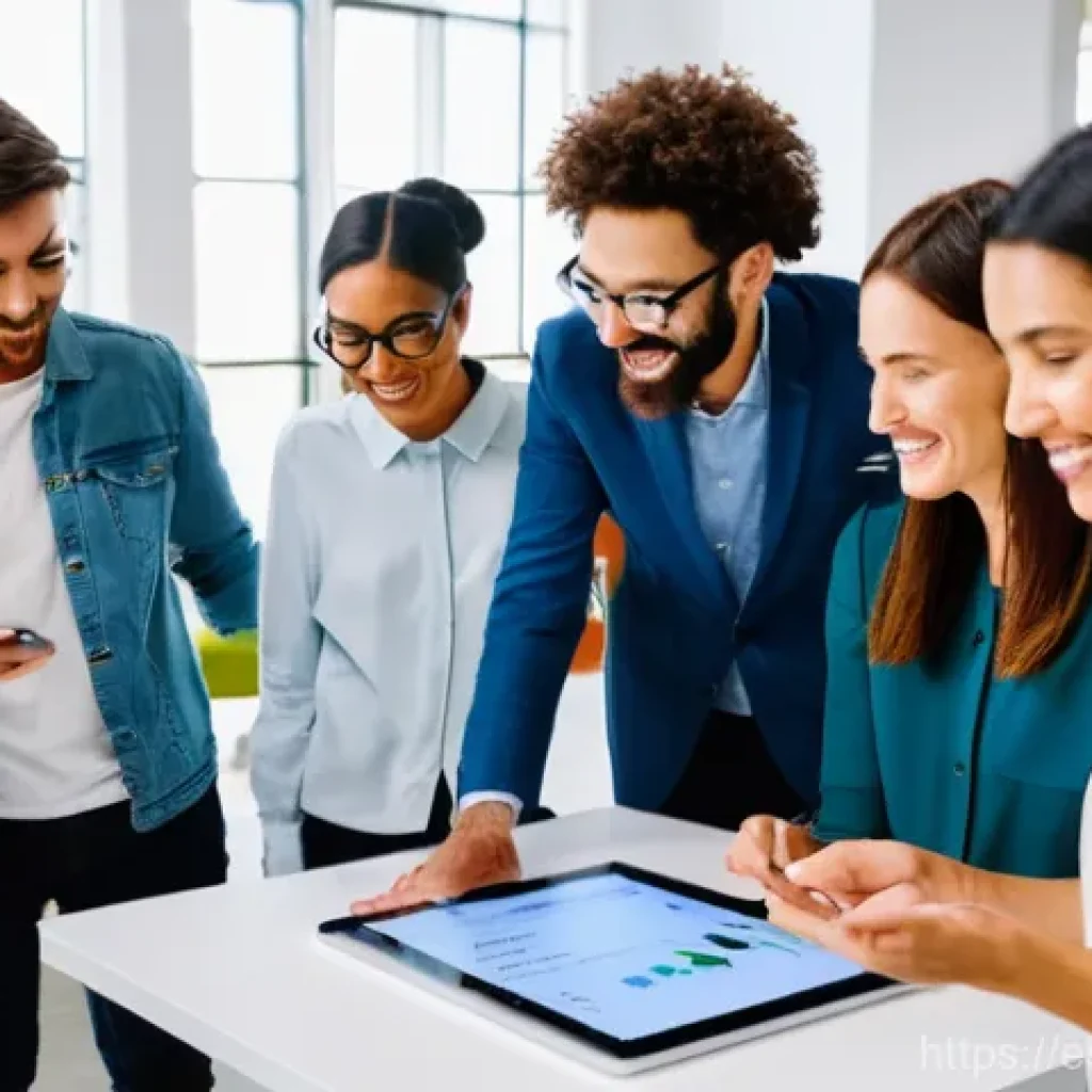 코크리에이션의 비즈니스 모델 변화 - **Prompt 1: The Consumer's Voice in Product Design**
"A vibrant, high-angle, wide shot of a dive...