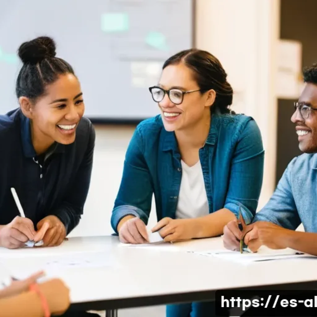 코크리에이션을 통한 브랜드 충성도 향상 방법 - **Prompt: The Engaged Community's Voice**
    "A vibrant, medium shot image depicting a diverse grou...