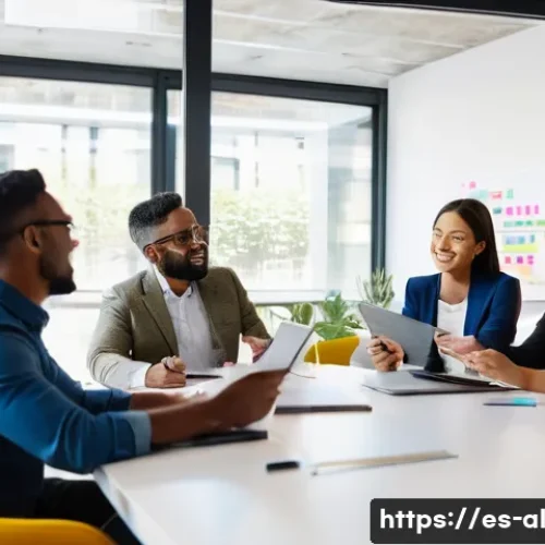 코크리에이션 과정에서의 리스크 관리 - **Prompt:** "A diverse group of professionals, men and women of varying ages and ethnicities, are en...